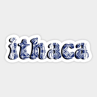 Ithaca but Make it Tiled Sticker